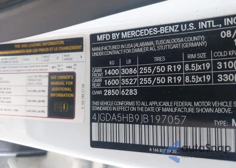 2018 Mercedes-Benz Gle 350 4Matic from USA, damaged, VIN 4JGDA5HB9JB197057